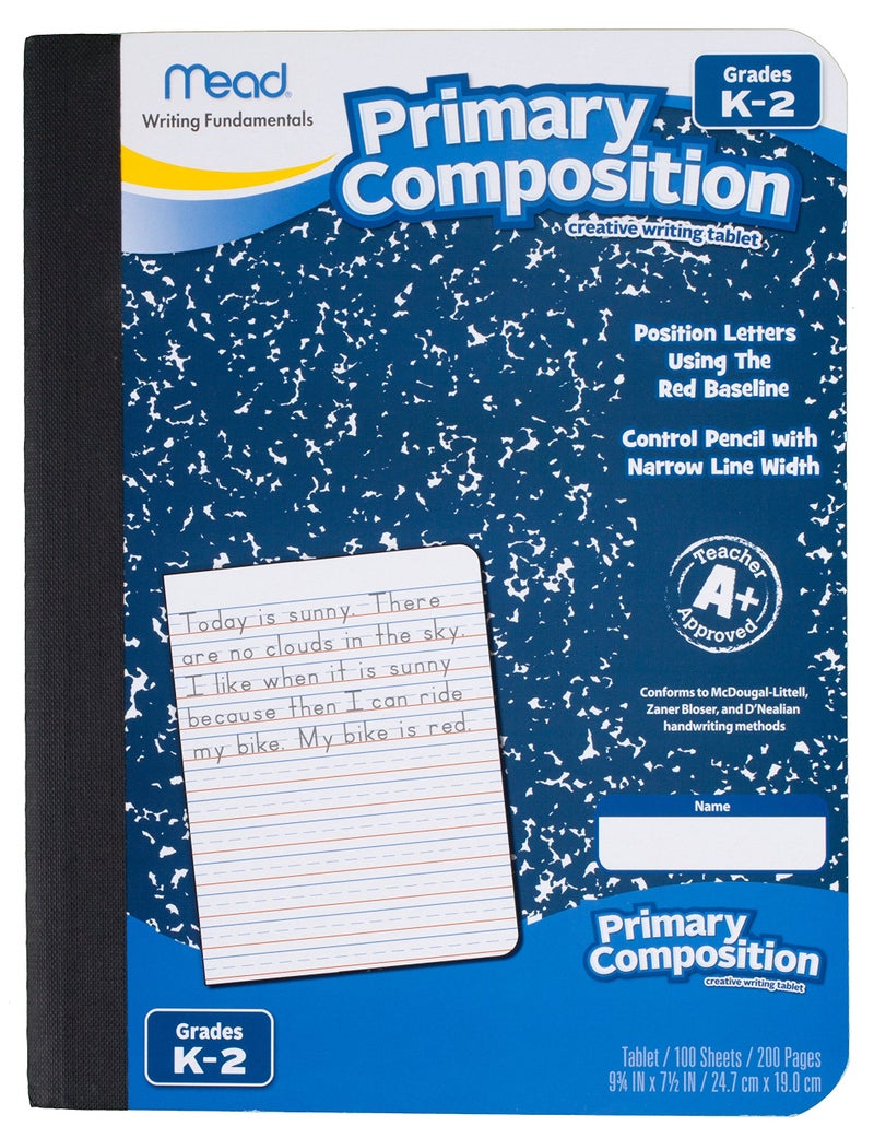 Mead Composition Books/Notebooks, Primary, Grades K-2, Wide Ruled Paper, 100 Sheets, 5 Pack (72900) - Image 2